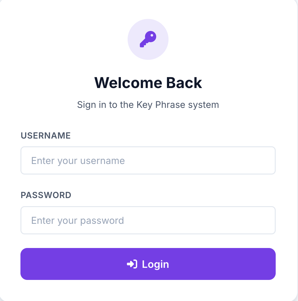 Login form